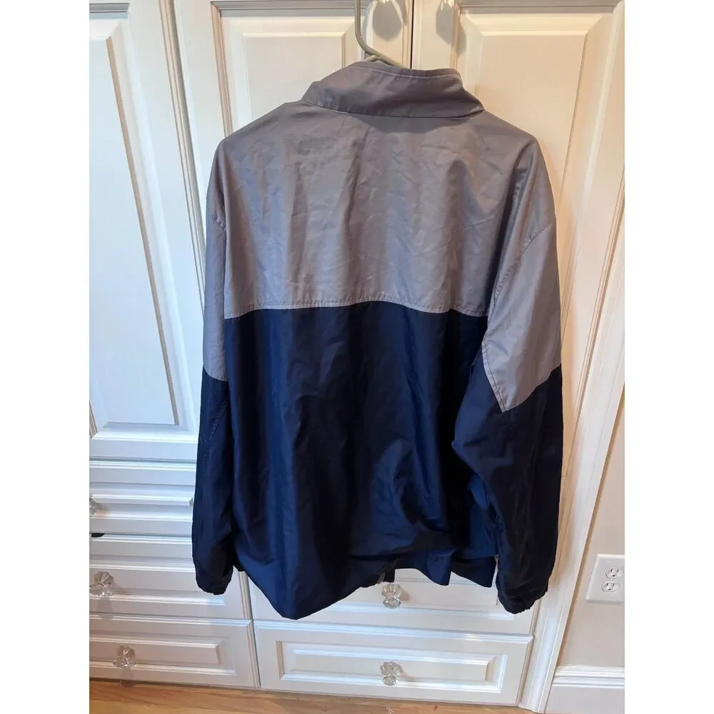 Starter Windbreaker Jacket Mens 3XL Gray Navy Colorblock Lightweight Mesh